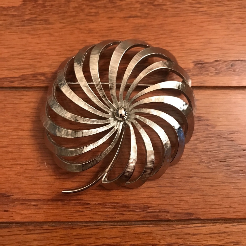 Silver Pinwheel Broach